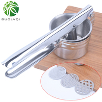 Holaroom Stainless Potato Masher and Ricer Manual Juicer Squeezer Press Potato Baby food supplement machine Kitchen tools