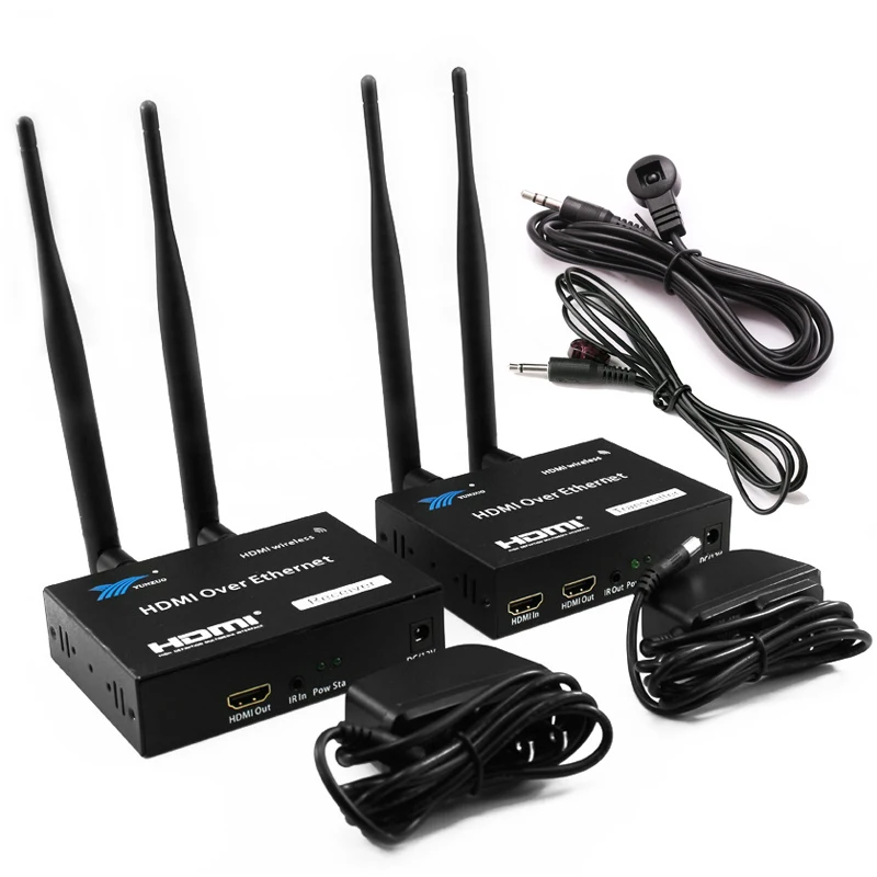 656ft Draadloze WiFi HDMI Extender Zender Ontvanger 2.4G 5GHz 1080P Lokale Loop-out IR Afstandsbediening HDMI Extender PC DVD naar TV