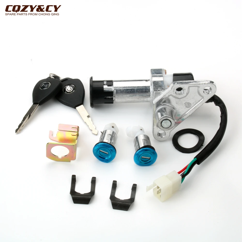 Scooter GY6 Key Switch Lock Set For Baotian BT125T-2A 2B2 3A2 3A4 3B6 8A 8B 12C 12E1 12F1 125cc 4-Stroke