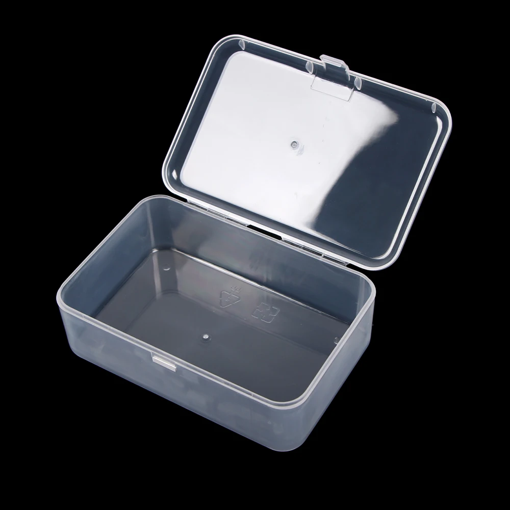 Rectangular Plastic Box Transparent With Lid Storage Box Packing Box Dustproof Strong Jewelry Storage Case Container NEW