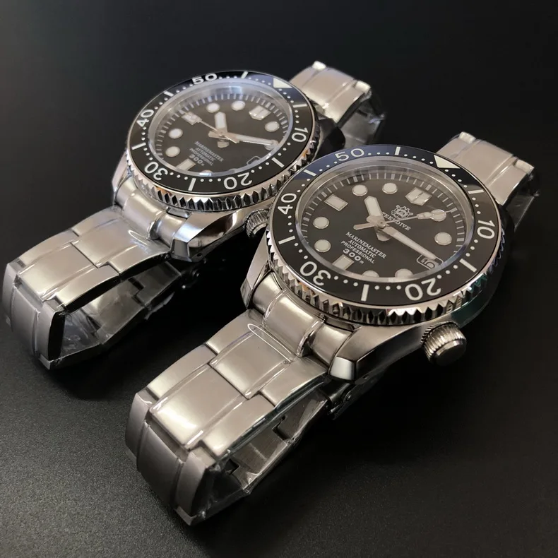Reloj de buceo deportivo STEELDIVE para hombre, relojes de pulsera automáticos para hombre, reloj de pulsera mecánico resistente al agua de 300m, reloj luminoso con bisel de cerámica