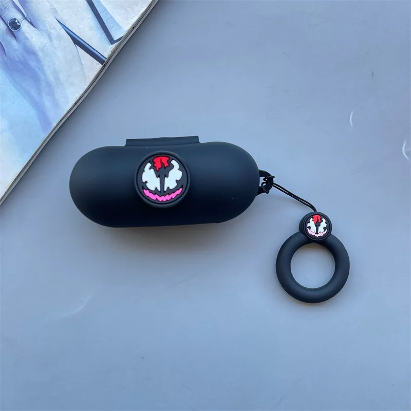 جراب هاتف أذن كارتوني أعجوبة لسوني ، غطاء واقي سماعة رأس بلوتوث سيليكون ناعم مع حبل