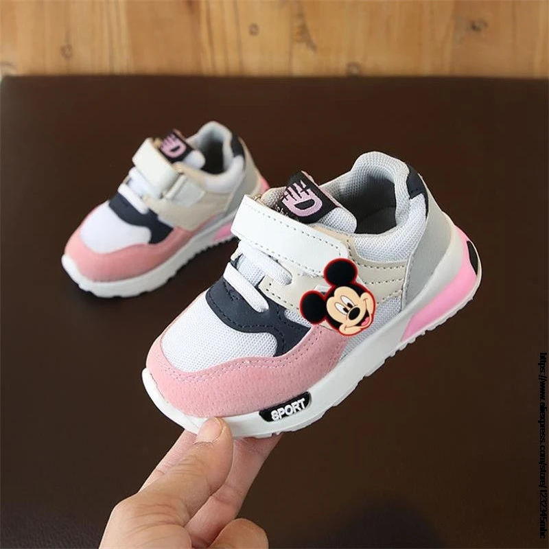 Disney Children Shoes Kids Sneakers Mickey Mouse Duck Girls Chaussure Enfant Minnie Casual Baby Boys Shoes 1-6 Years