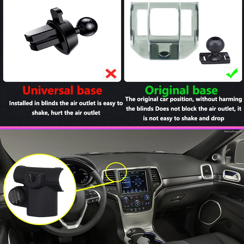 New Car Mobile Phone Holder for Jeep Grand Cherokee WK2 2014 2015 2016 2017 2018 2019 Telephone Support Accessories for iphone