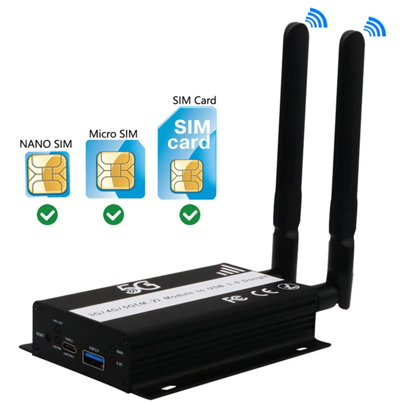 

M.2 B Key NGFF to USB 3.0 Adapter Wireless Card Converter with SIM Card Slot for Quectel EM160R-GL EM12-G EM06-E EM06-A Modem