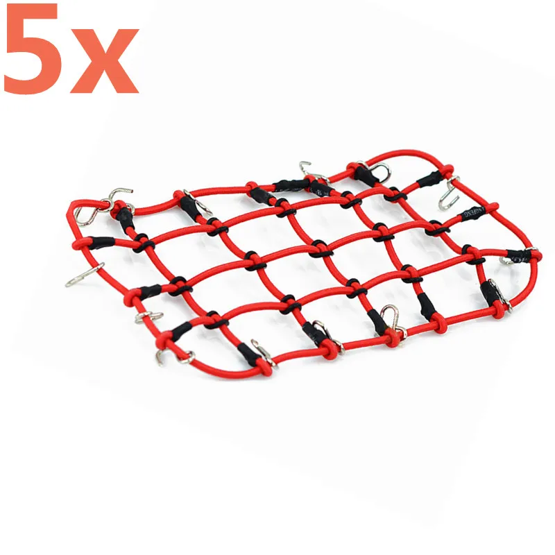 5pcs 1/10 Scale RC Rock Crawler Climbing Elastic Bungee Luggage Rack Net ForTraxxas TRX-4 D90 SCX10 90046 KM2 RC Car Accessories