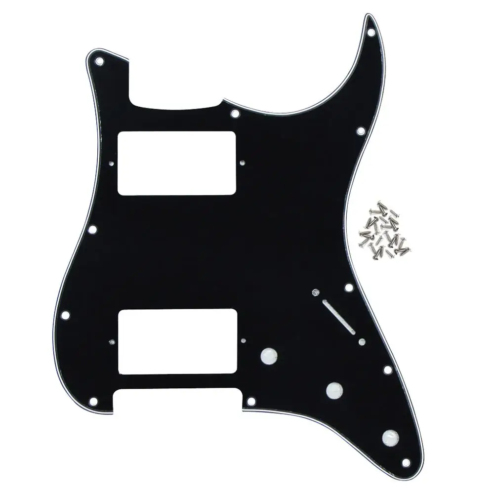 FLEOR Electric Guitar Pickguard HH Pick Guard 11 Holes Scratch Plate + Screws for FD ST Style Guitar Accessories