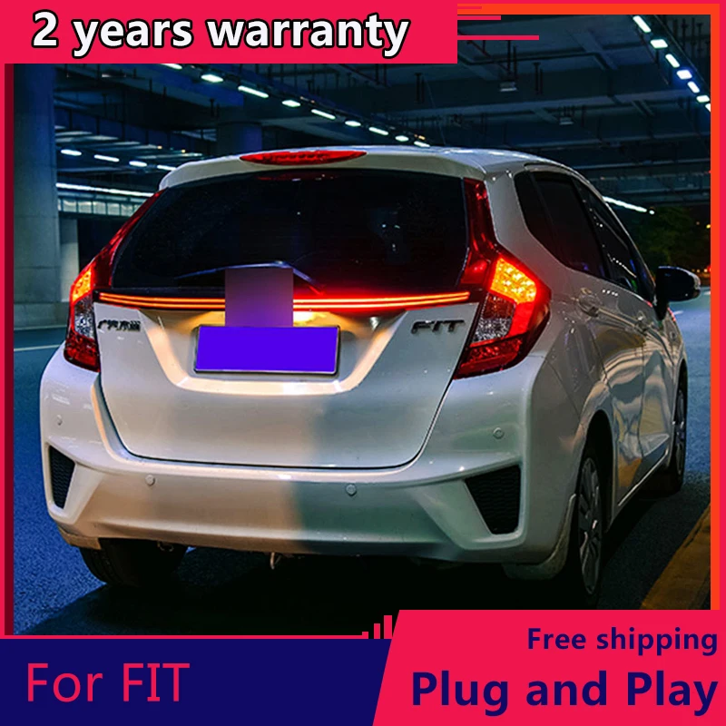 KOWELL Car Styling for Honda Jazz Fit TAIL Lights LED Tail Light LED Rear Lamp DRL+Brake Signal Whole set High Quality