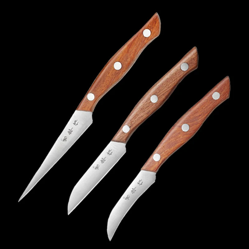 

New Stainless Steel Kitchen Food Carving Knives 3PCS Set Household Chef Professional Sculpture Fruit Platter Tool Peeling Knife