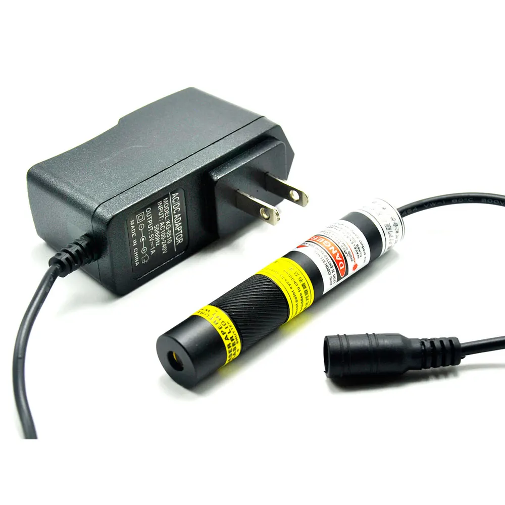 Focusable 650nm 10Mw Rode Laser Line Module 14.5X48Mm W 5V Adapter