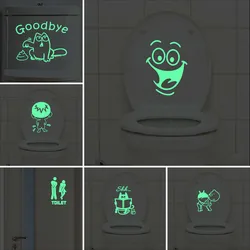 Banyo duvar çıkartmaları tuvalet ev dekorasyon çıkarılabilir duvar çıkartmaları tuvalet Sticker dekoratif yapıştırın ev dekor karanlıkta Glow