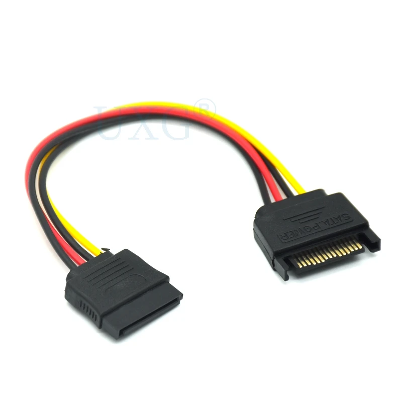 SATA II hard disk Power Male to 2 Female Splitter Y 1 to 2 Extender Cabo Cord for HDD SSD Power Cables 20CM