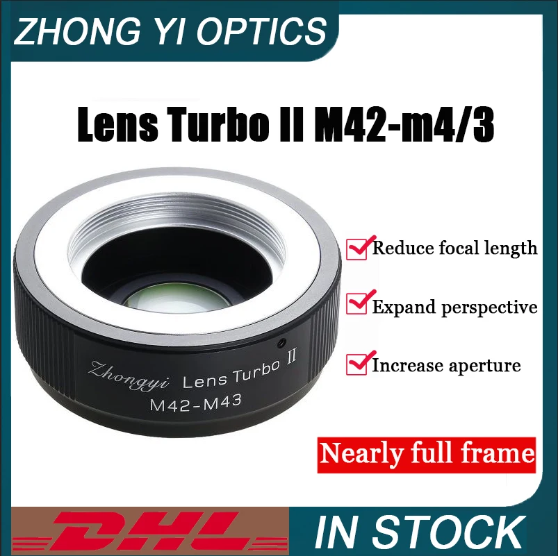 Zhongyi Optics M42-m4/3 II Adapter Ring For M42 Mount Lens to Panasonic Olympus M43 Format Cameras