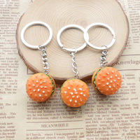 1PCS Cute Mini Simulation Food Key Chain Resin Cake Keychain Gift Pendant Accessories Keyring Jewelry YS-261