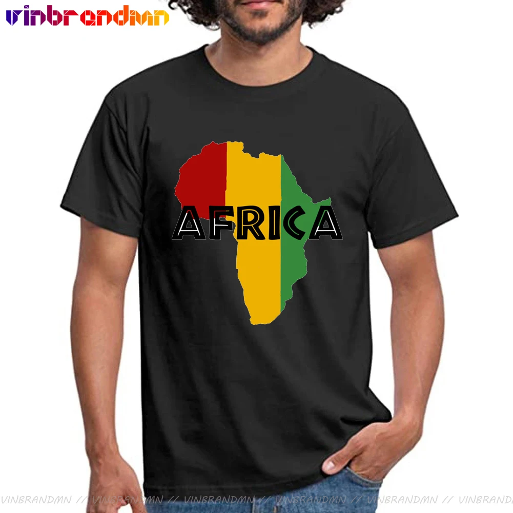 New arrival The Map of Africa creative Wakanda t shirts Men Brand comfortable reggae tops summer cool Rasta shirt Country Flag