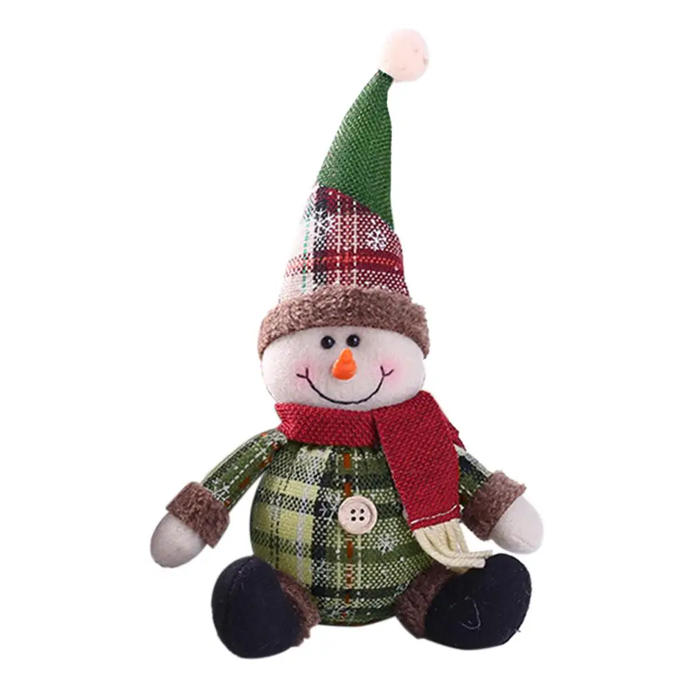 Cute Christmas Santa Snowman Deer Doll Decoration Gift Doll Christmas Tree Hanging Ornament New Year Xmas Home Decoration