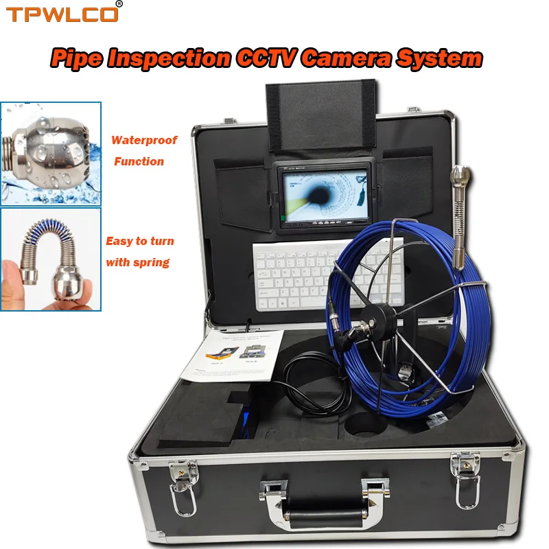 

Waterproof HD 1080P 25mm Industrial Drain Video Camera 20m Cable 7" LCD Pipe Inspection Endoscope CCTV System With Keyboard DVR