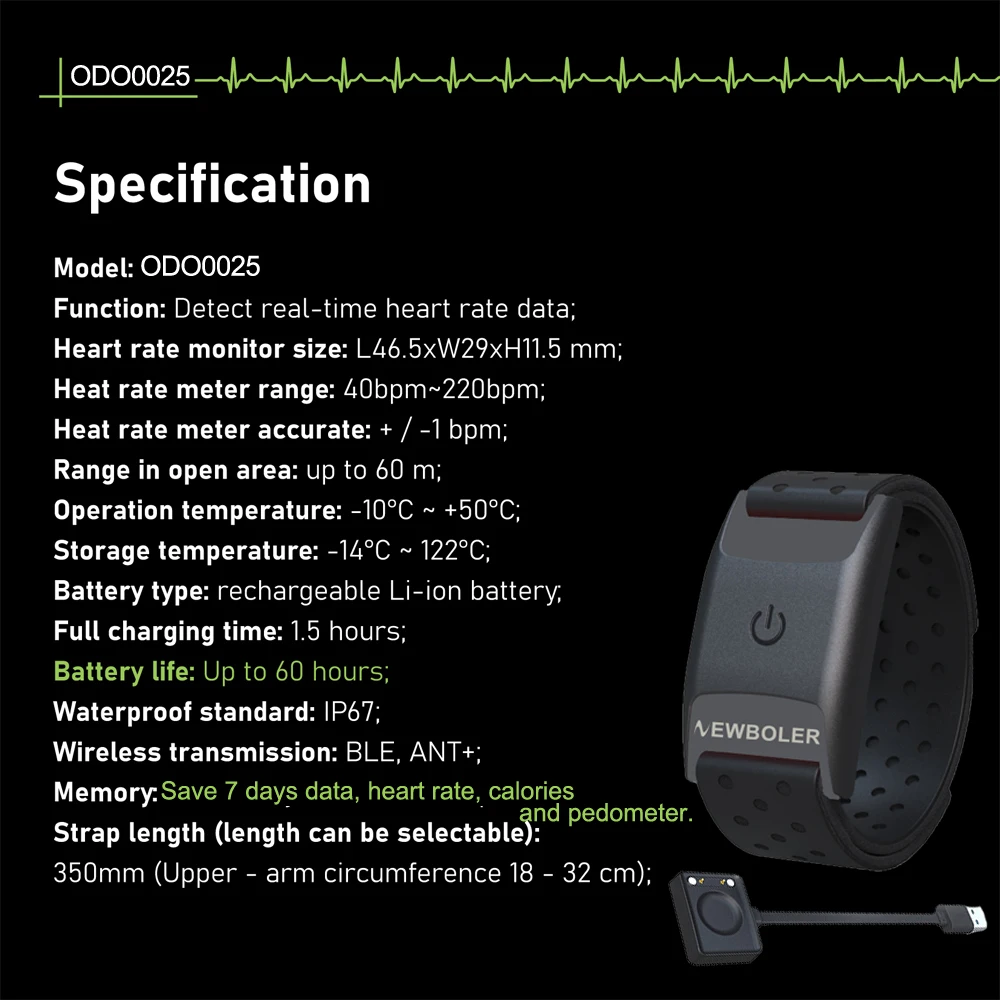 Heart Rate Monitor Wrist Band Arm Belt Bluetooth 4.0 ANT Cycling Accessories Cadence Sensor for Wahoo GPS Bike Computer