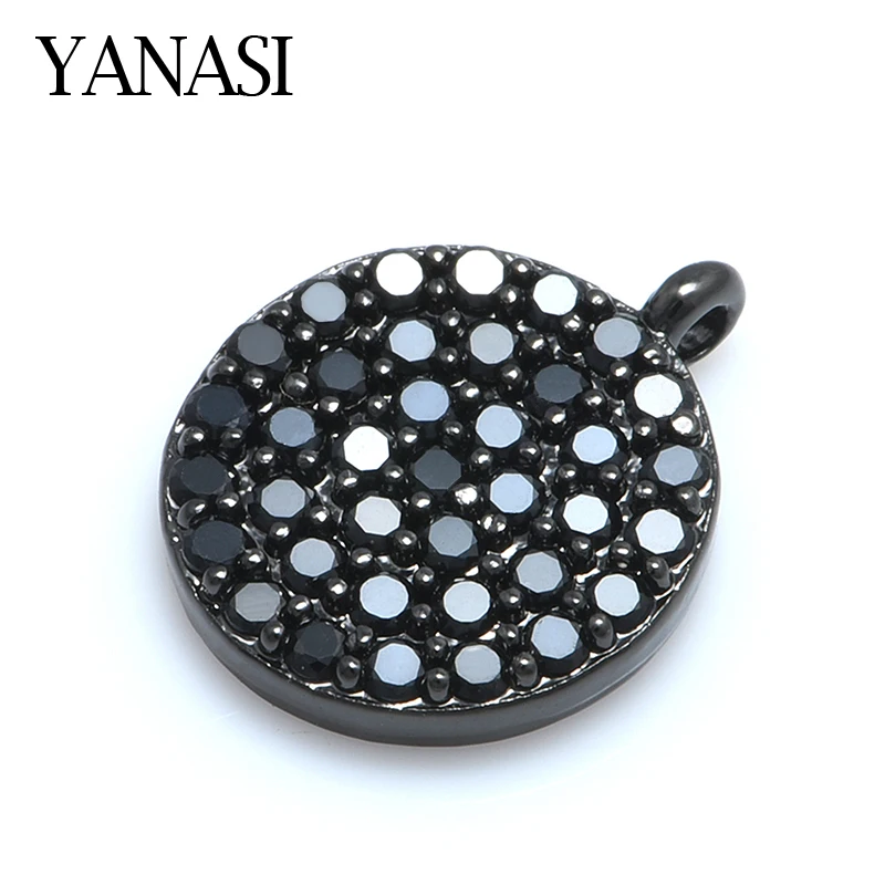 Black Small Round Charms Pendants  Accessories for Bracelet Earrings Necklace Jewelry Making Star Moon Charms Jewelry Findings