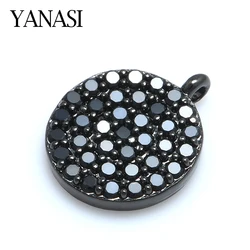 Black Small Round Charms Pendants  Accessories for Bracelet Earrings Necklace Jewelry Making Star Moon Charms Jewelry Findings