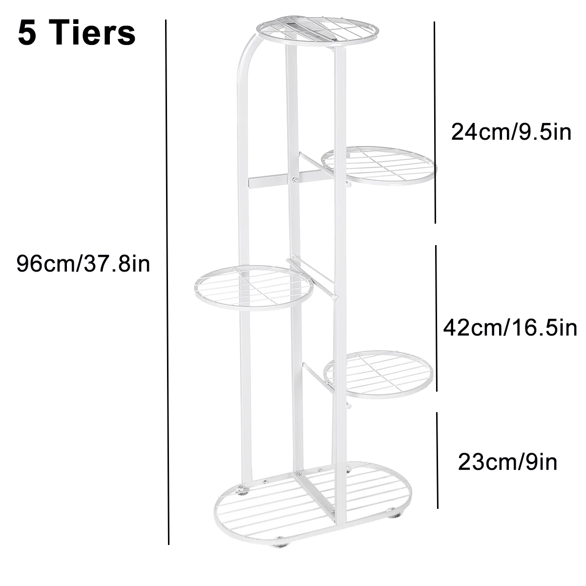 5/6Layers Flower Stand Rack Storage Shelf Iron Plant Holder Home Garden Flower Pot Organizer Living Room Balcony Storage Rack