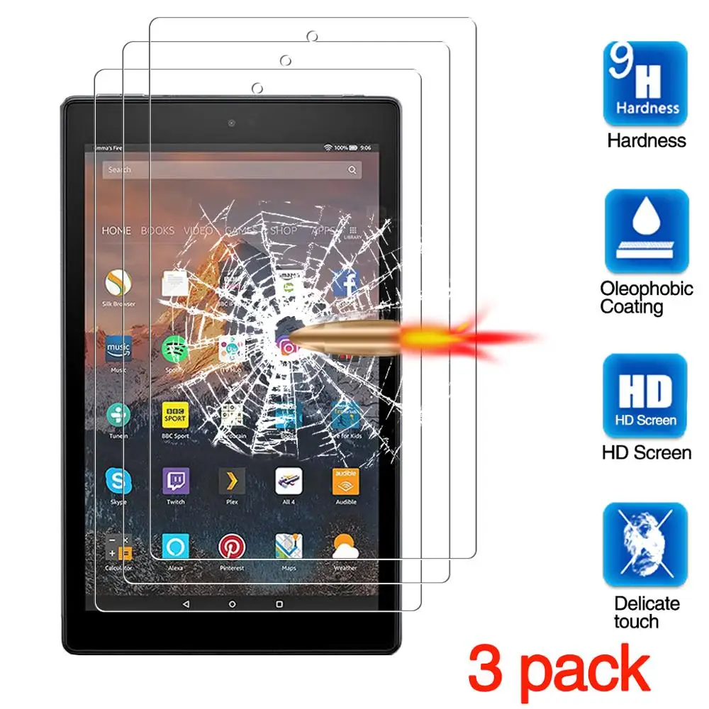 

for Amazon Fire HD 10 2017 Anti Scratch Screen Protector, Tempered Glass Film for Fire HD 10 2017 (10.1")