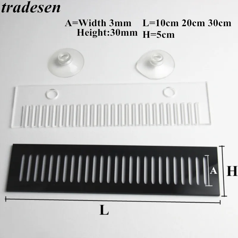 Aquarium Suction Cup Filter Strip Removable Overflow Combs Acrylic Fish Tank Comb Filter Strip Accessories 10/20/30cm