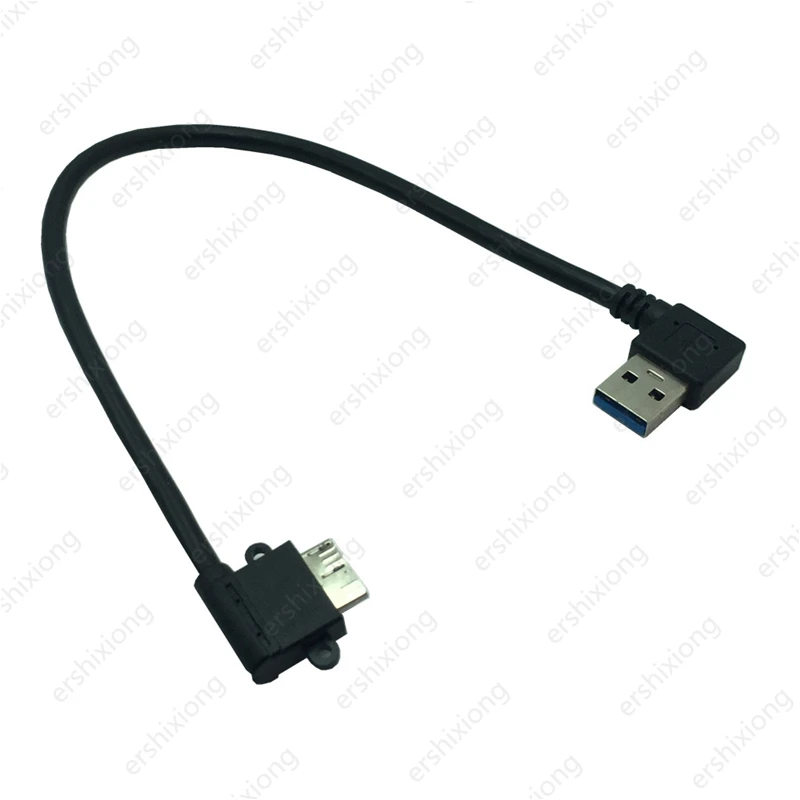 USB 3.0 Tipe A 90 derajat Atas & bawah & kiri & kanan siku ke mikro B laki-laki kabel untuk Samsung S5 Note 3 HDD Hard Disk eksternal