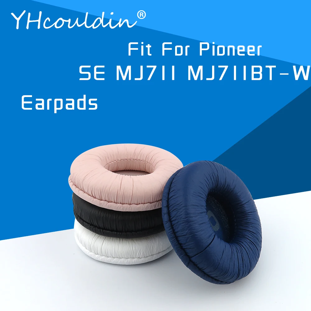 Earpads For Pioneer MJ711 MJ711BTW SE-MJ711 SE-MJ711BT-W Headset Accessaries Replacement Ear Cushions Wrinkled Leather Material