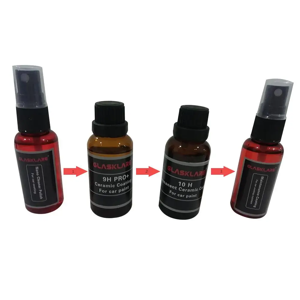 100ML Car Double Coating Kit 9H 10H Auto Ceramic Nano Coating Liquid Ceramic Coating For Glass Water