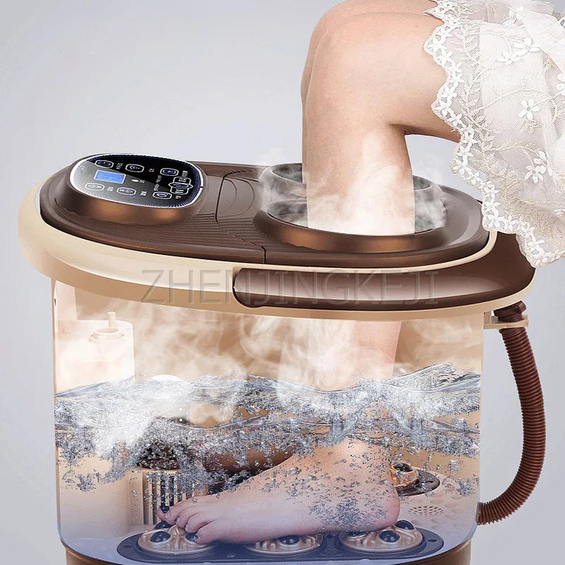 Fully Automatic Massage Foot Bath Home Small Portable Electric Heating Foot Bath Fumigation Health Foot Care Bucket 220V 500W