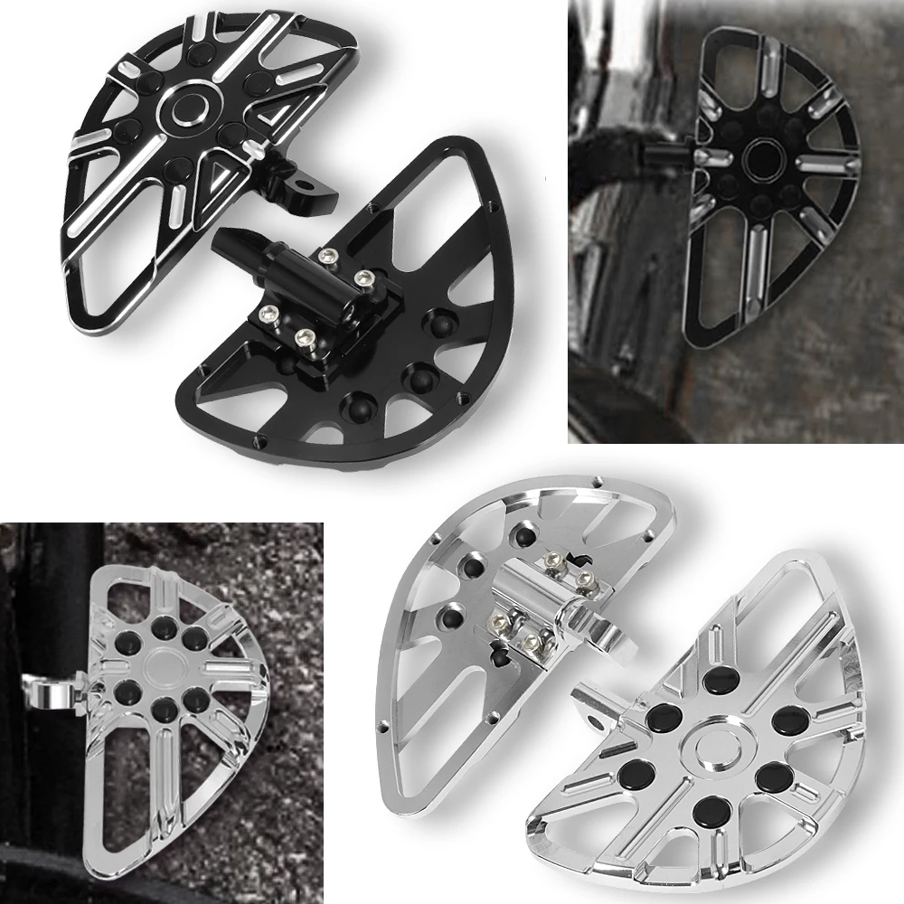 Schwarz Motorrad Hinten Passagier Fuß Peg Diele Pedal Fit Für Harley Touring Electra Street Glide Softail Dyna CVO