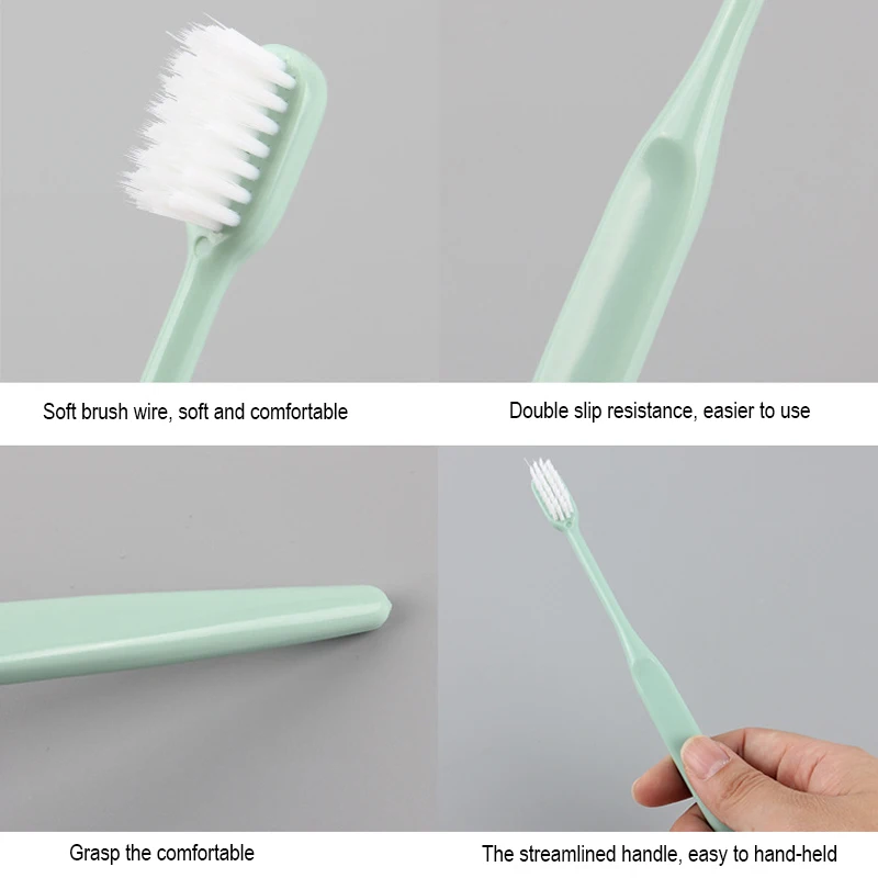 Brosses à dents souples pour adulte, ensemble de 6 pièces, outil dentaire Nano, pour enfant, voyage, famille, visiteur