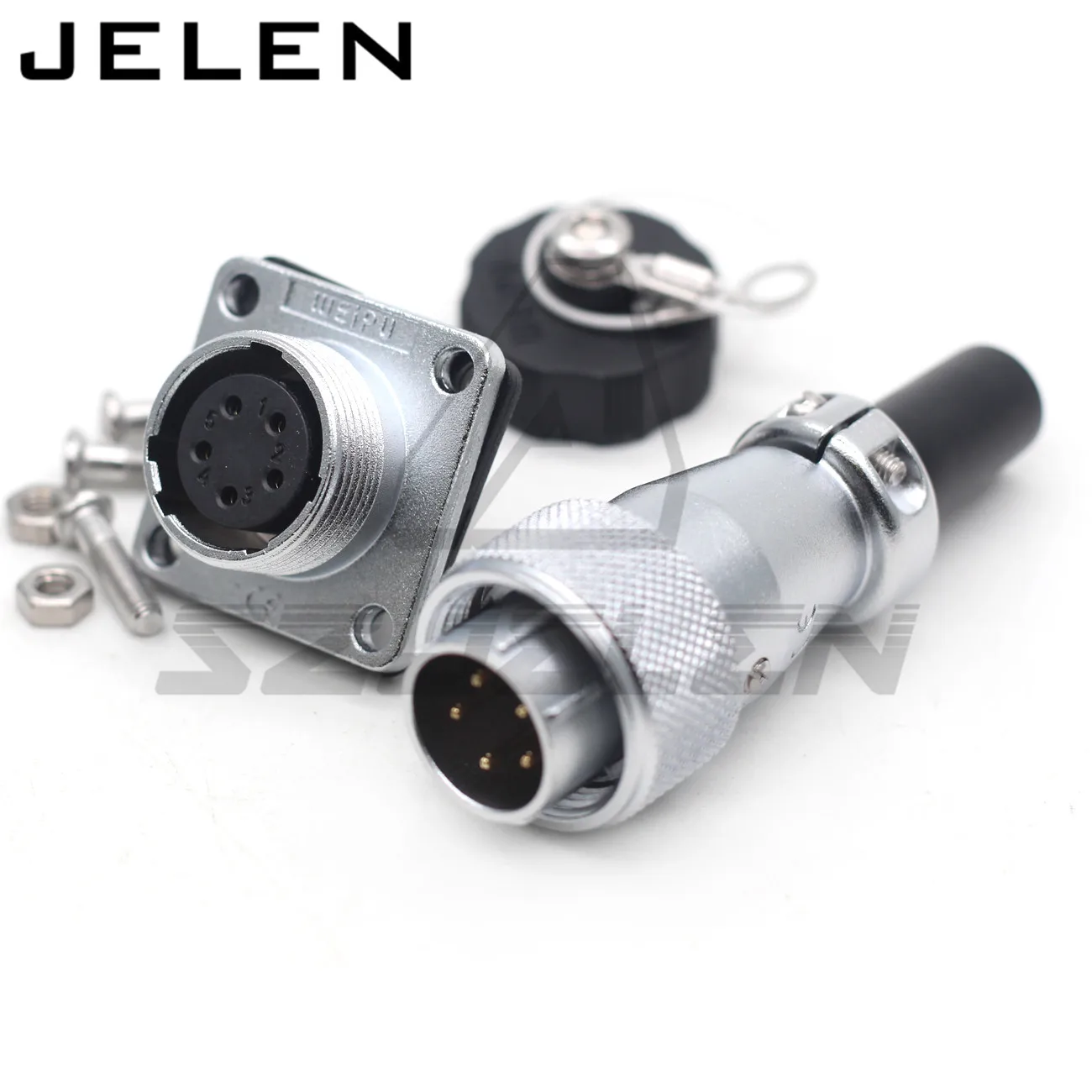WEIPU WS16 serie 2 3 4 5 7 9 10 pin male plug female socket connector Metal waterproof connector, LED power wire cable plug