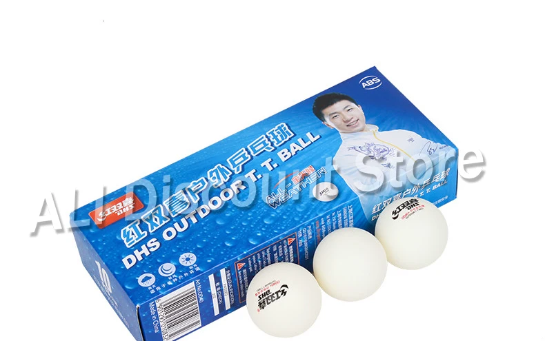 DHS Outdoor Table Tennis Ball New Stable Performance in all Weather Seamed ABS D40+ Balls Plastic Ping Pong Balls