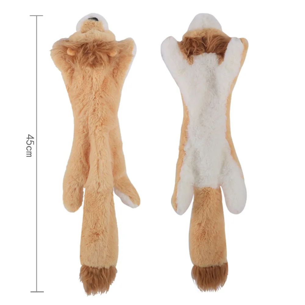 Brinquedos de pelúcia que não fazem barulho para cachorro, cachorro, guaxinim, esquilo, pequeno, médio