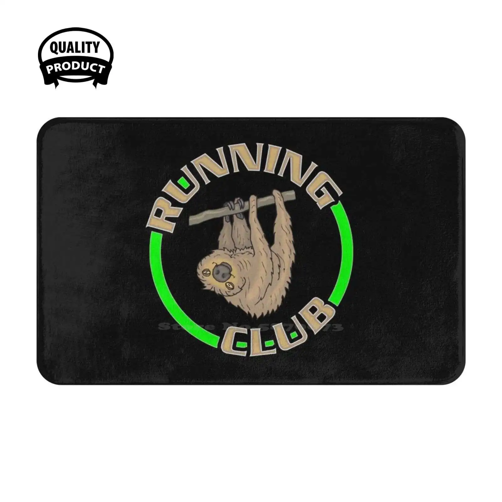 Running Club White Soft Cushion Home Carpet Door Mat Car Rug Runner Sports To Run Athletics Marathon Fun Fitness Idea Training