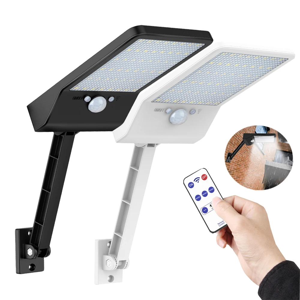 

Solar-Lights Motion-Sensor Wall-Lamp Flexible Outdoor Waterproof Wireless LED 48 800LM