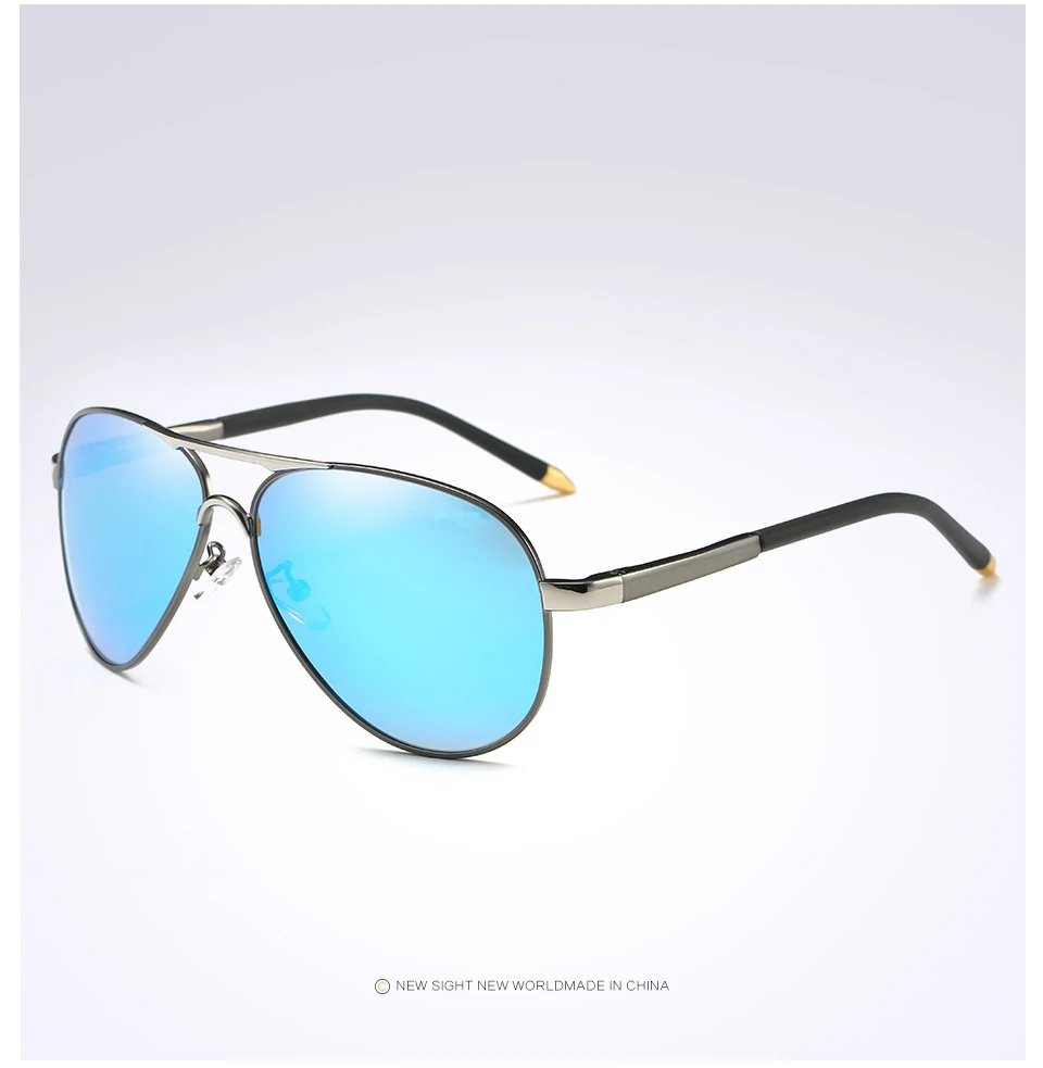 Neue Design Outdoor Sport Pilot Polarisierte Sonnenbrille Männer Frauen Anti-Glare Fahren Gläser Trendy Shades Spiegel Objektiv sonnenbrille – Detail 20