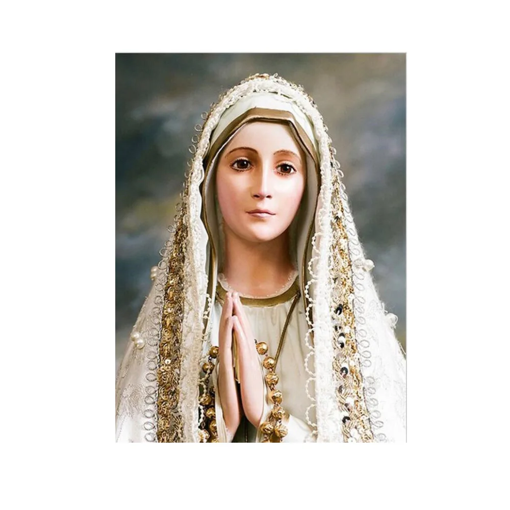 

Diamond Mosaic Diy 3D Diamond Embroidery Virgin Of Mercy Diamond Painting Cross Stitch Floral Rhinestone Decoration Stickers Kit