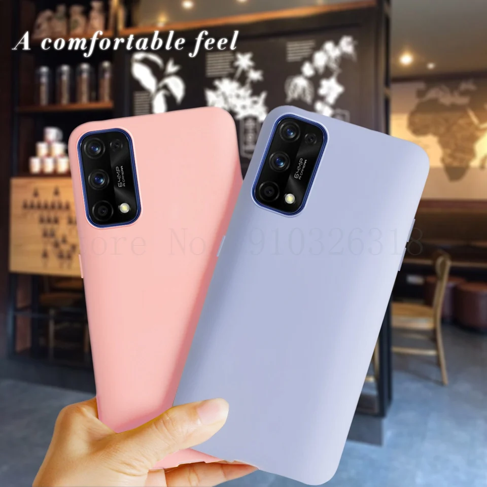 

Cute Soft Silicone Case For OPPO Realme 7 Realme 7 Pro Back Cover Matte Anti Fingerprint Cases For Realme 7 pro RMX2155 RMX2170