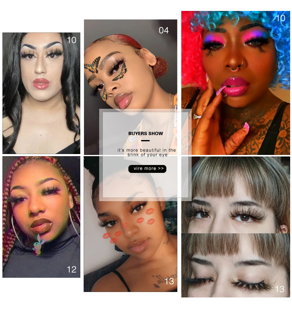 Neue nasse flauschige Nerz Wimpern mit Spikes Make-up Anbieter 16mm 18mm 25mm Volumen lang natürlichen Look Nerz Wimpern Großhandel – Detail 39