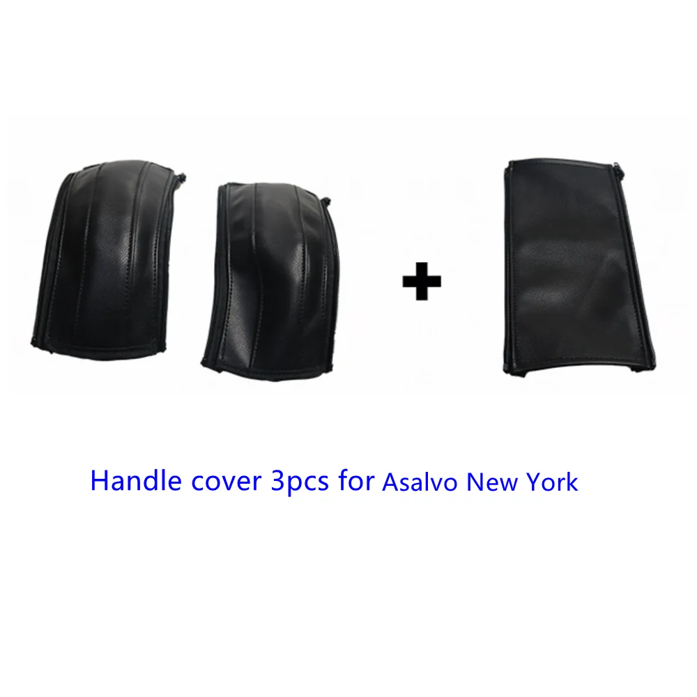 Baby Leather Bumper Covers Fit For Asalvo New York Stroller Handle Sleeve Case Armrest Protective Cover Stroller Accessories