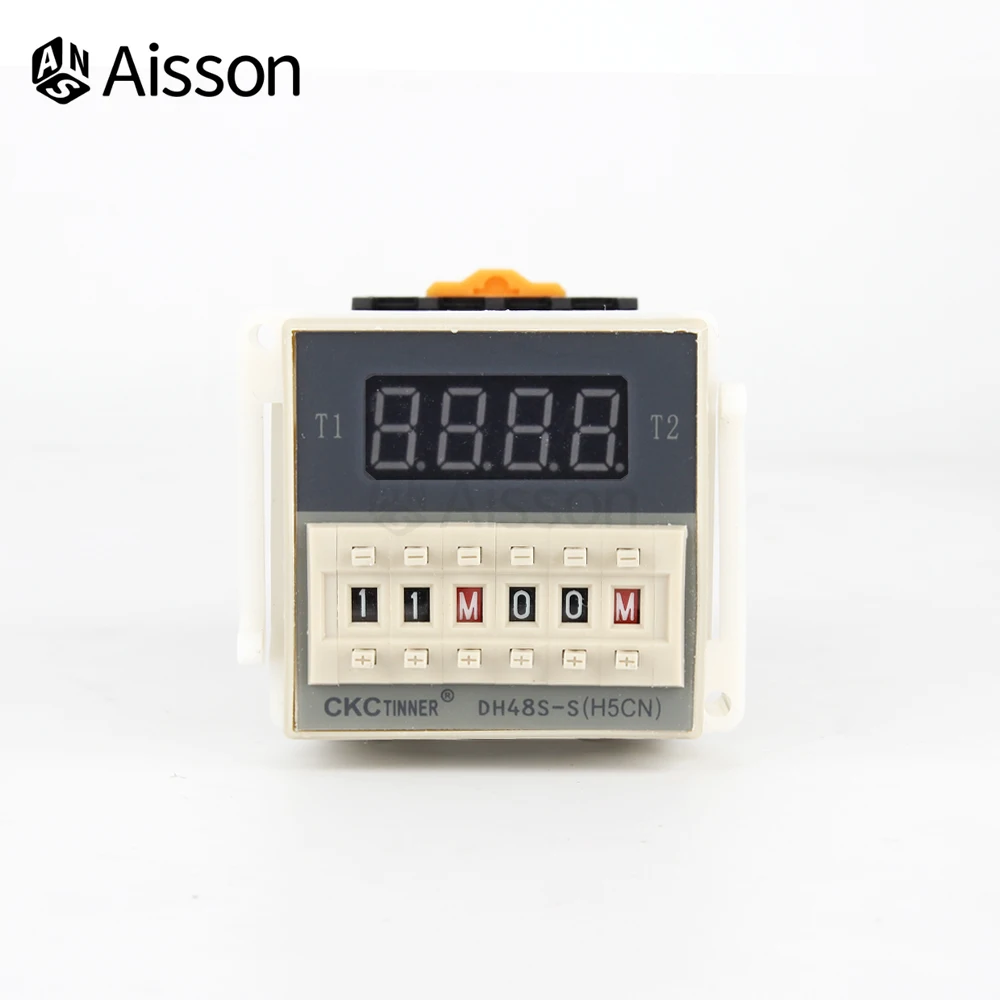 DH48S-S Time Switch Relay Digital Programmable 0.1S-99H With Socket Base AC/DC 12V 24V 36V 110V 220V 380V Repeat Cycle Timer