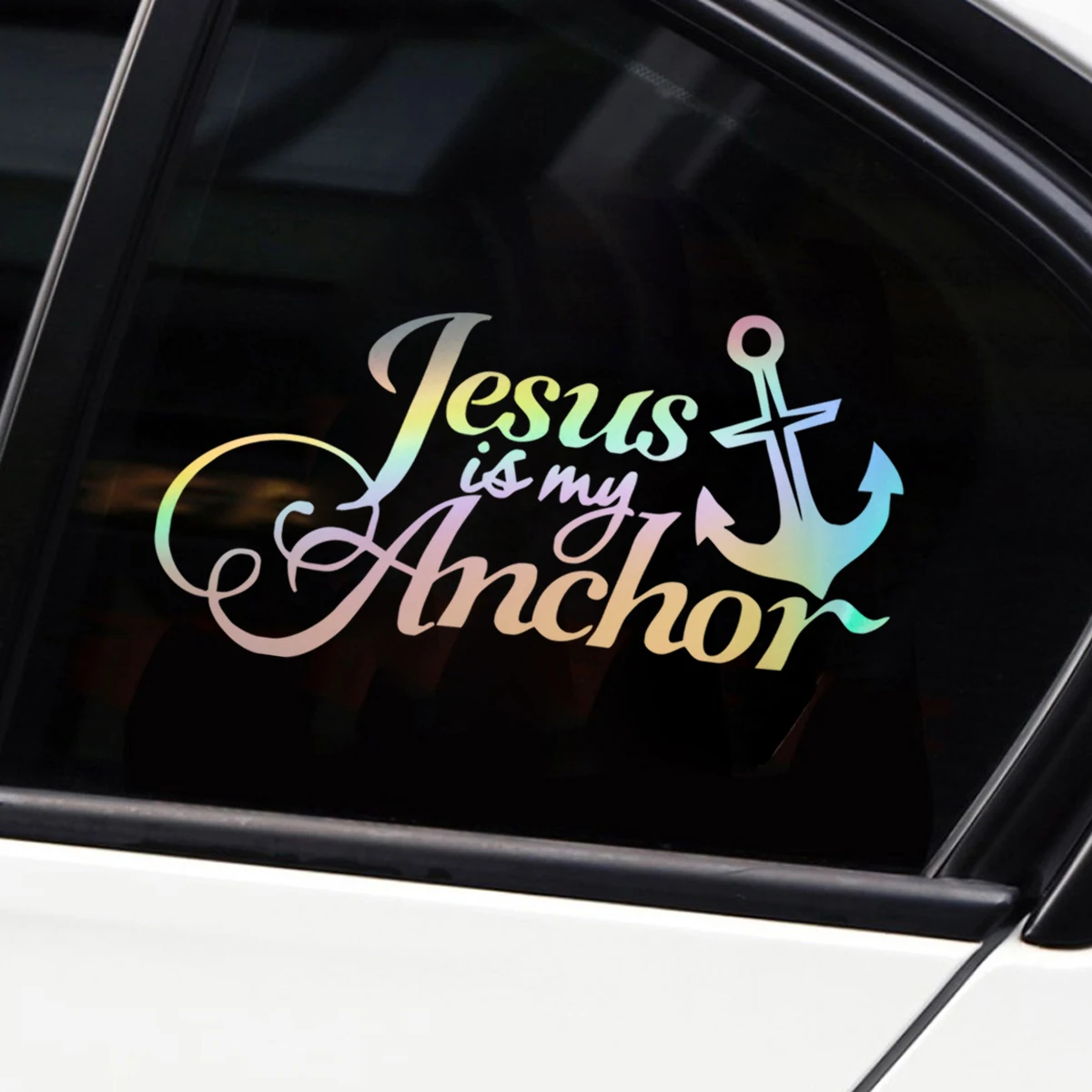 Car Sticker Jesus Is My Anchor Christianity Decal For Cars Auto Motorcycle Bumper Window Door Body JAYJOE  Vinyl Car Stickers