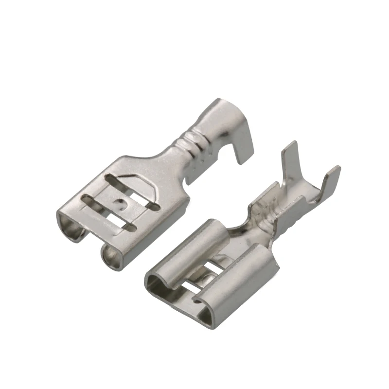 100Sets(200pcs) Female Spade Connector 6.3 Crimp terminal with Insulating Sleeves For Terminals 6.3mm