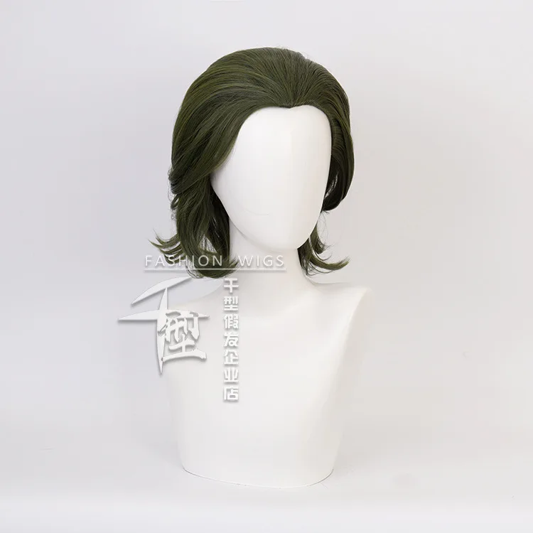 Joker Movie Clown  Joker Wig Cosplay Joaquin Phoenix Arthur Fleck Curly Green Heat Resistant Synthetic Hair Wigs + Wig Cap