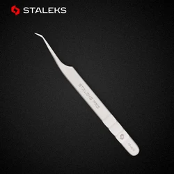 STALEKS PRO TE-41-8 Wave Pattern Embossing Tweezers Grafting Eyelashes Blooming ESD High Precise Hyper Fine AISI