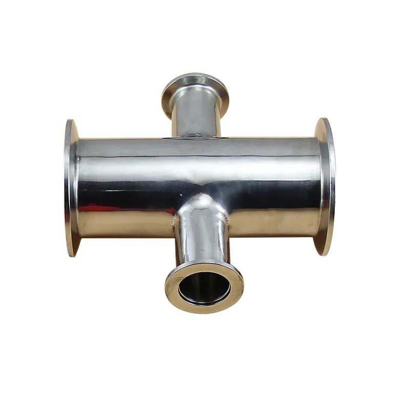 KF40(NW40)-KF16(NW16) Cross Adapter Stainless Steel 304 Cross 4-way Reducer Connector Vacuum Flanges Pipe Tube Fitting Joint