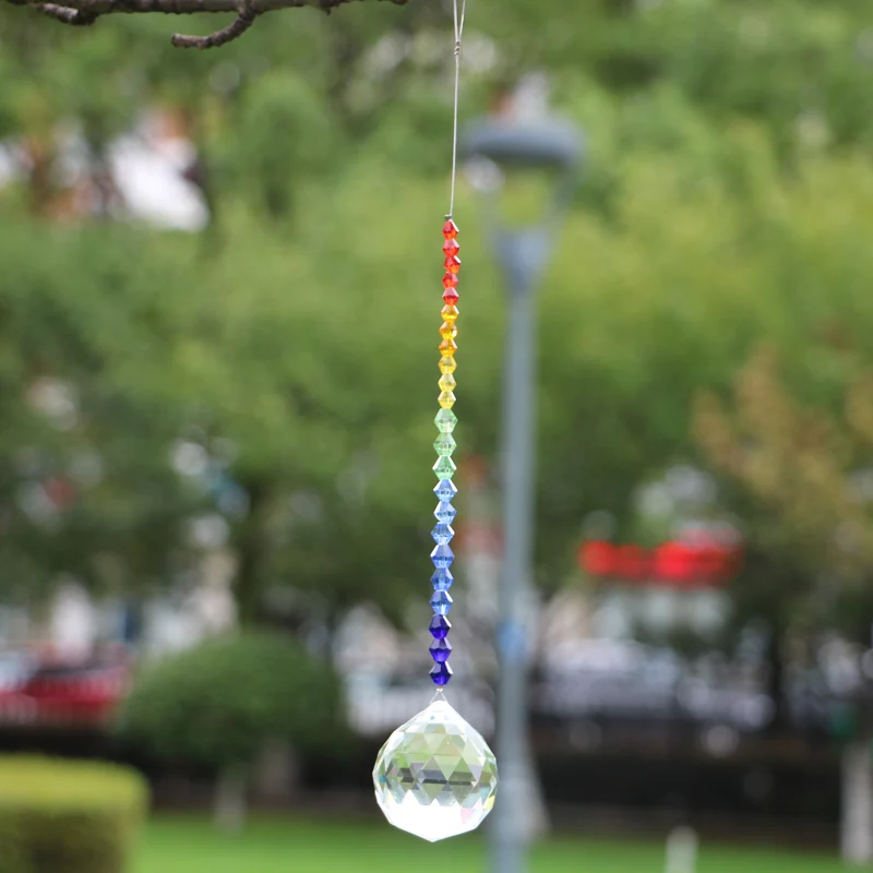 1PCS Hanging Window Crystals Chakra Crystal  Suncatchers Fengshui Prisms Pendant Rainbow Maker